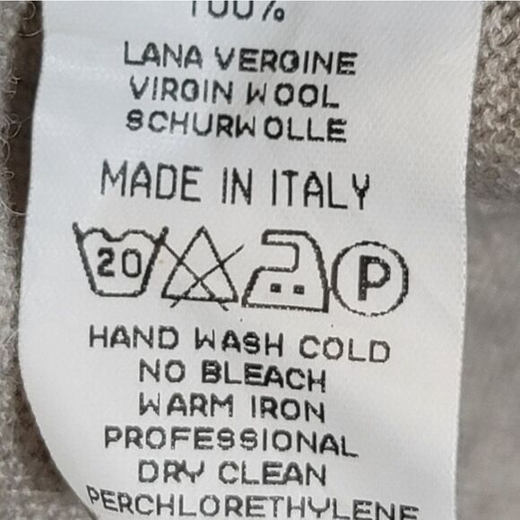 Vtg Gran Sasso Mens Golf Sweater Size 2XL Beige Wool Pullover Mock Neck - Picture 12 of 12